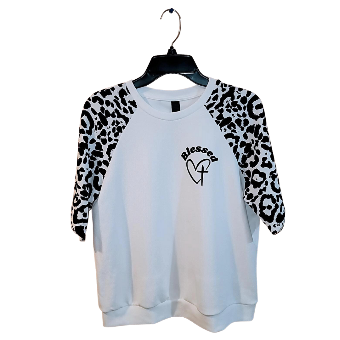Leopard Sleeve Shirt